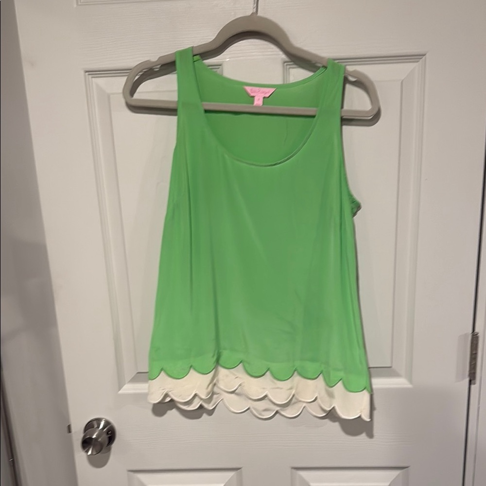 Lilly Pulitzer - Green and white Sleeveless Top